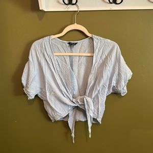 Sim&Sam denim cropped tie top size S/M